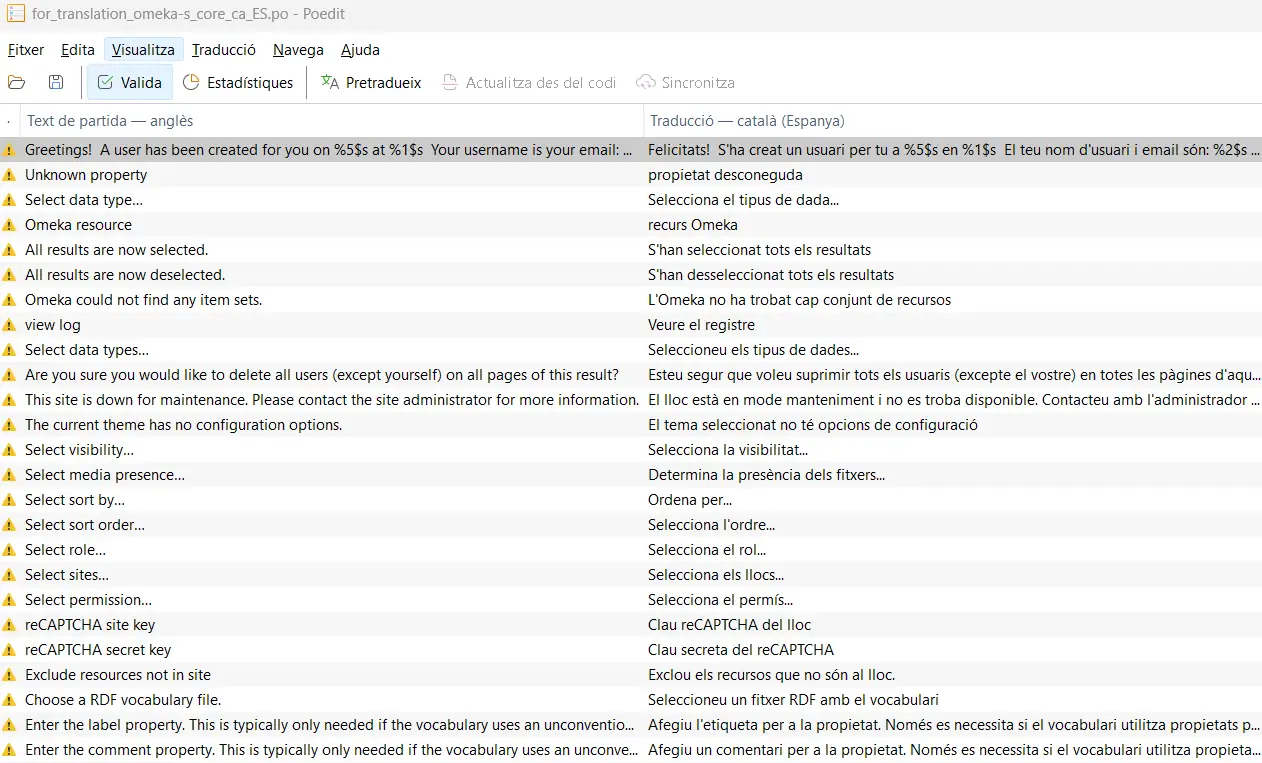 Editor de traducciones PoEdit